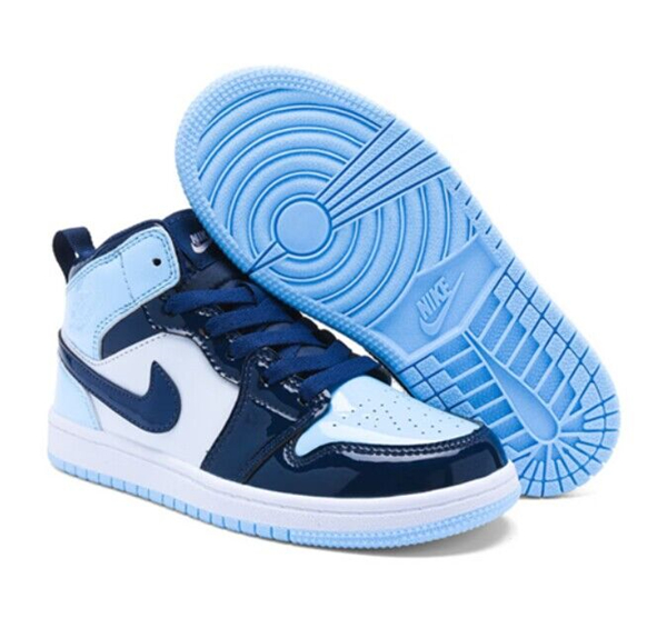 Men's Running Weapon Air Jordan 1 Blue/White Shoes 0444